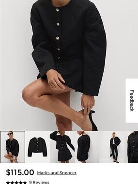 Sold Out M&S 3D Quilt Floral Blazer UK8